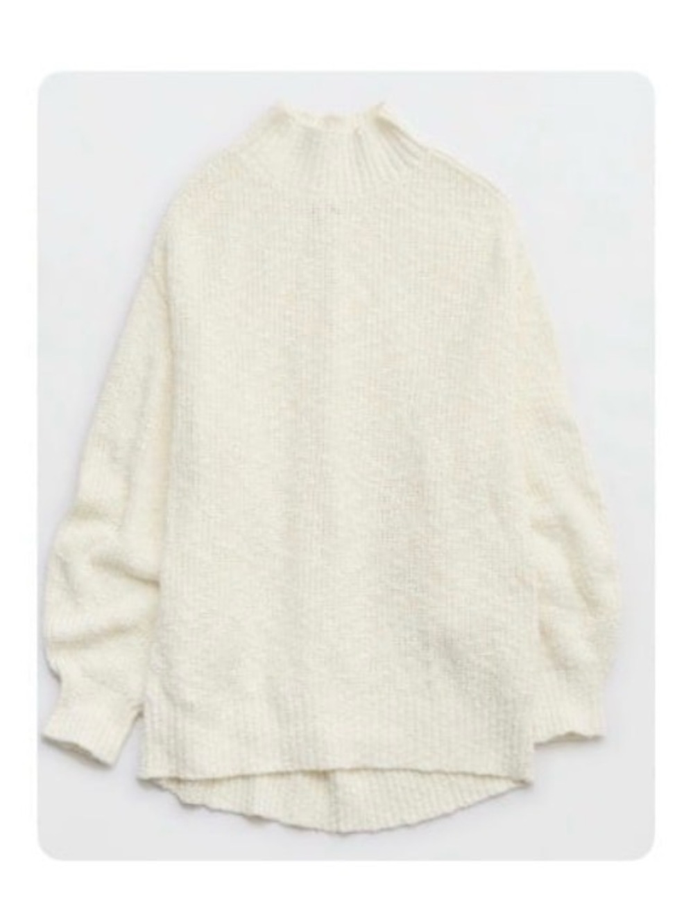 Aerie Hits the Spot Mockneck Sweater | Size Large